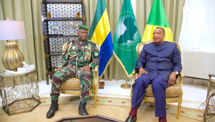 Brice Oligui Nguema en visite de travail éclair au Congo