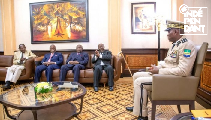 Brice Clotaire Oligui Nguéma échange avec des anciens dignitaires du Gabon
